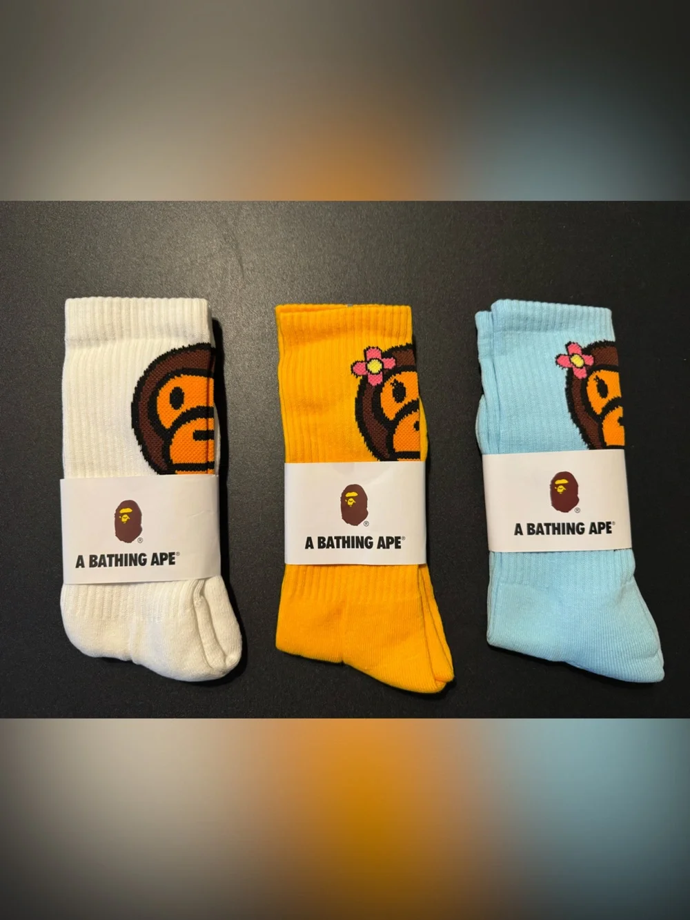 Bape BABY MILO crew SOCKS A Bathing Ape